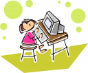 School Desk Clipart