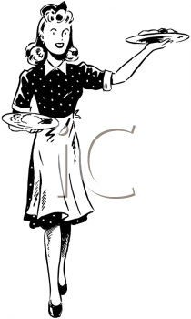 Royalty Free Waitress Clipart