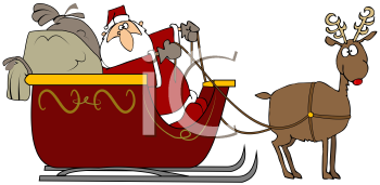 Santas Sled Clipart