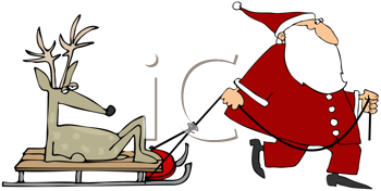 Santas Sled Clipart