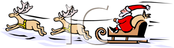 Santas Sled Clipart