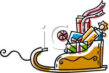 Santas Sled Clipart