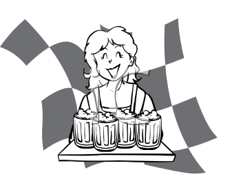 Waitress Clipart