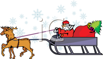 Santas Sleigh Clipart