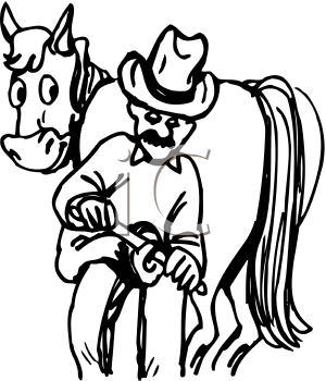 horse farrier clipart