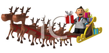 Santas Sled Clipart