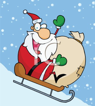 Santas Sled Clipart