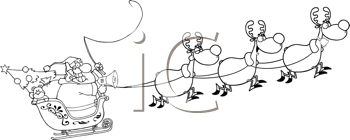 Santas Sleigh Clipart