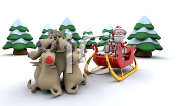 Santas Sleigh Clipart