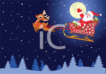 Santas Sleigh Clipart