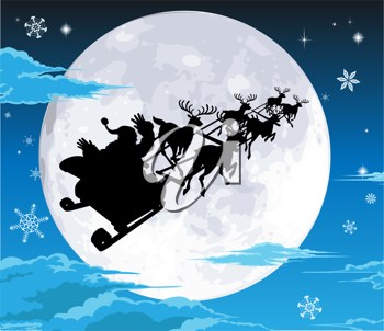 Santas Sled Clipart