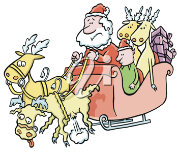 Santas Sled Clipart