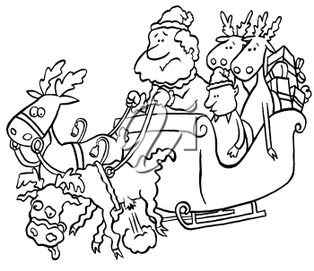 Santas Sled Clipart