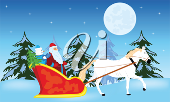 Santas Sleigh Clipart