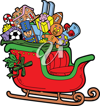 Santas Sled Clipart