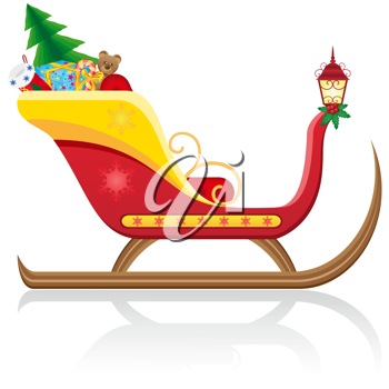 Santas Sled Clipart