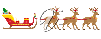 Santas Sled Clipart