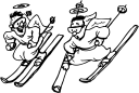 Skiing Clipart