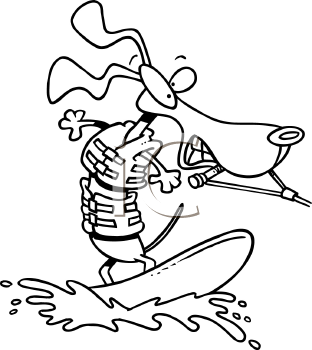 Skiing Clipart