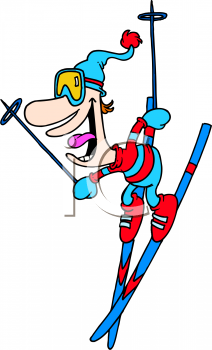 Skiing Clipart