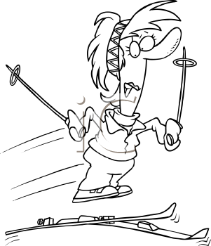 Skiing Clipart