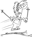 Skiing Clipart