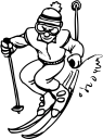 Skiing Clipart