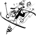 Skiing Clipart