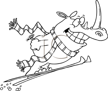 Skiing Clipart