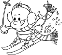 Skiing Clipart