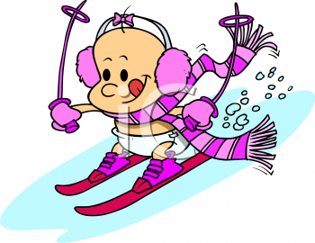 Skiing Clipart