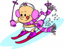 Skiing Clipart