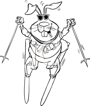 Skiing Clipart
