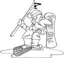 Skiing Clipart