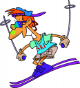 Skiing Clipart