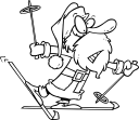 Skiing Clipart