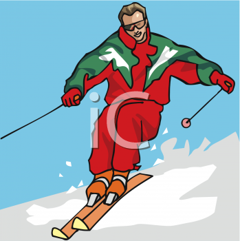 Skiing Clipart