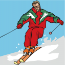 Skiing Clipart