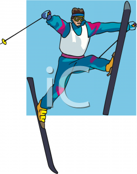 Skiing Clipart