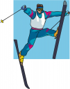 Skiing Clipart