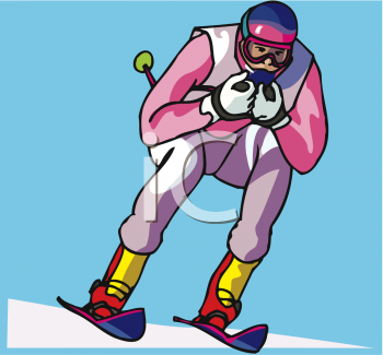 Skiing Clipart