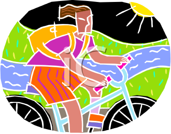 Biking Clipart