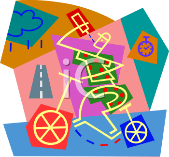 Biking Clipart