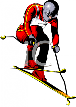 Skiing Clipart