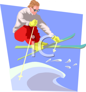 Skiing Clipart