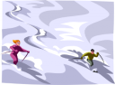 Skiing Clipart