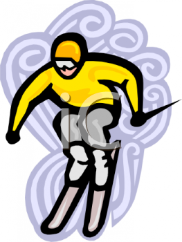 Skiing Clipart