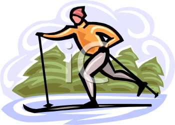 Skiing Clipart
