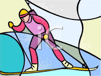 Skiing Clipart