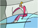 Skiing Clipart